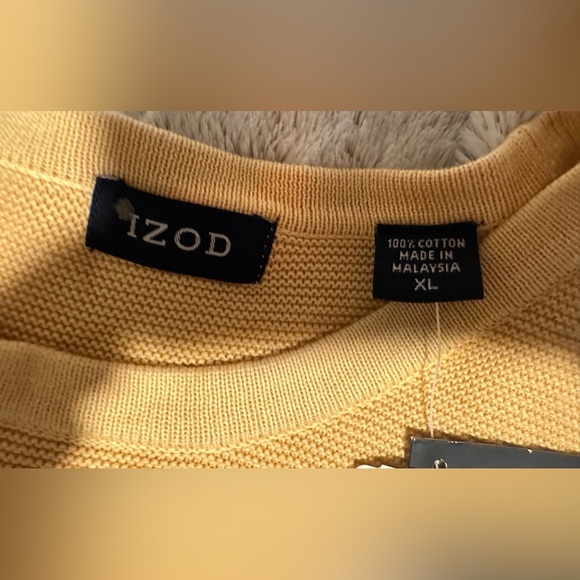 Izod Men's Yellow Crewneck Sweater XL - Picture 3 of 11